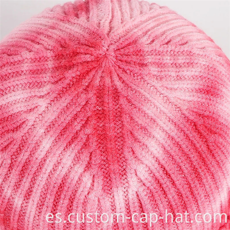 2022 GANANAS DE PESCAS DE INVIERNO Damas Tie Dye Impresión Otoño Autumn Hip Hop Capa Knited Skullcap Mujeres Unisex Tip Tip Dye Geanie Gat.